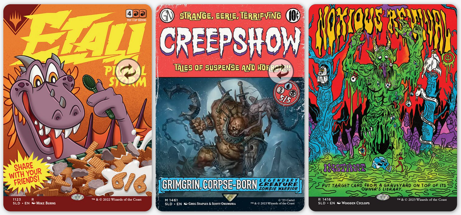 Examples of card variants that are not permitted