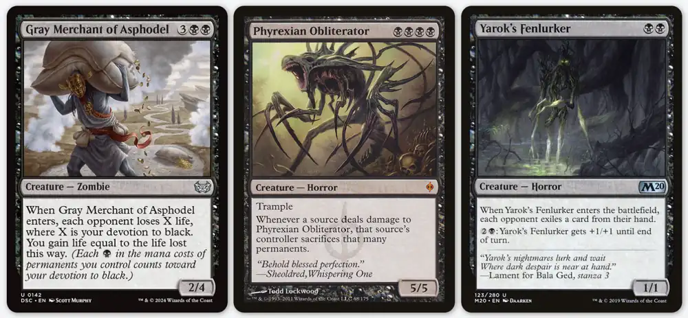 Mono-Black Control example cards