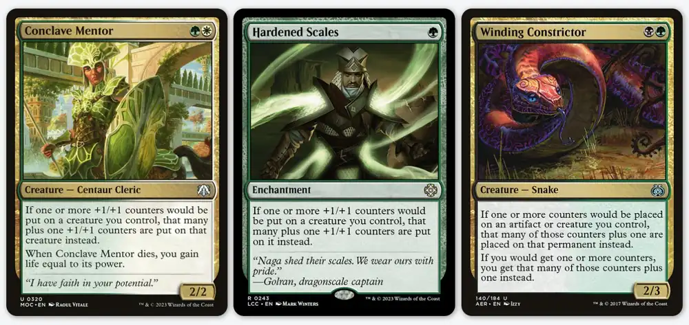 Hardened Scales example cards