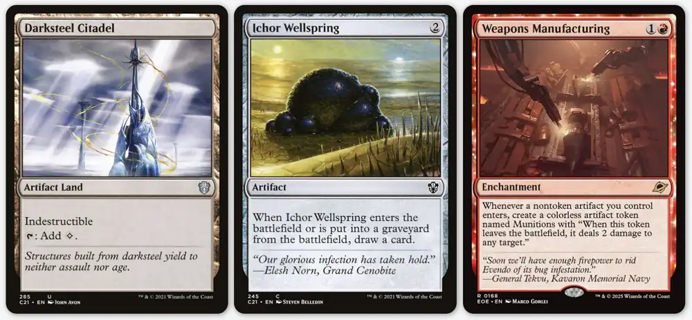Weapons Manufacturing example cards